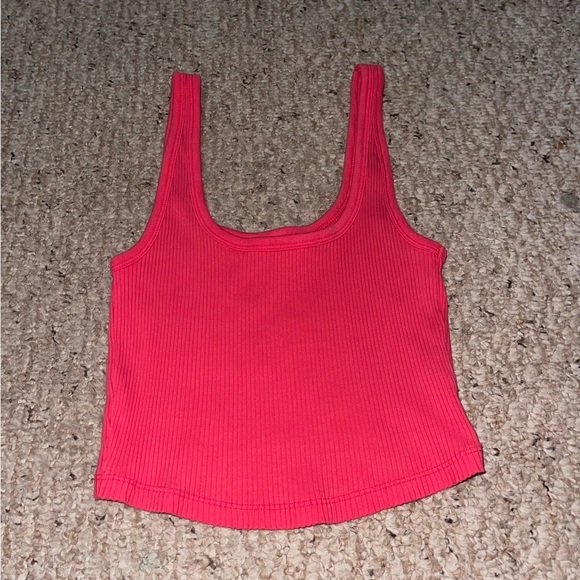Pink ribbed tank top - Picture 2 of 2